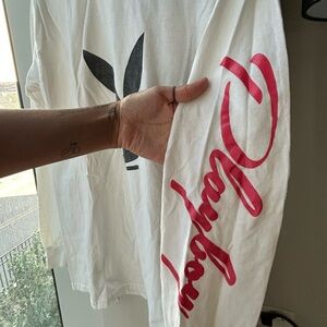 Playboy white black and pink cotton long sleeve shirt!